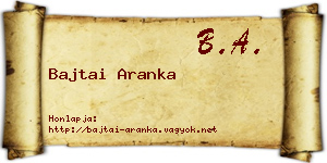 Bajtai Aranka névjegykártya