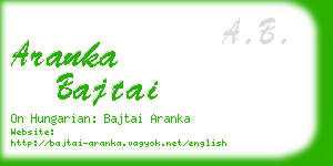 aranka bajtai business card